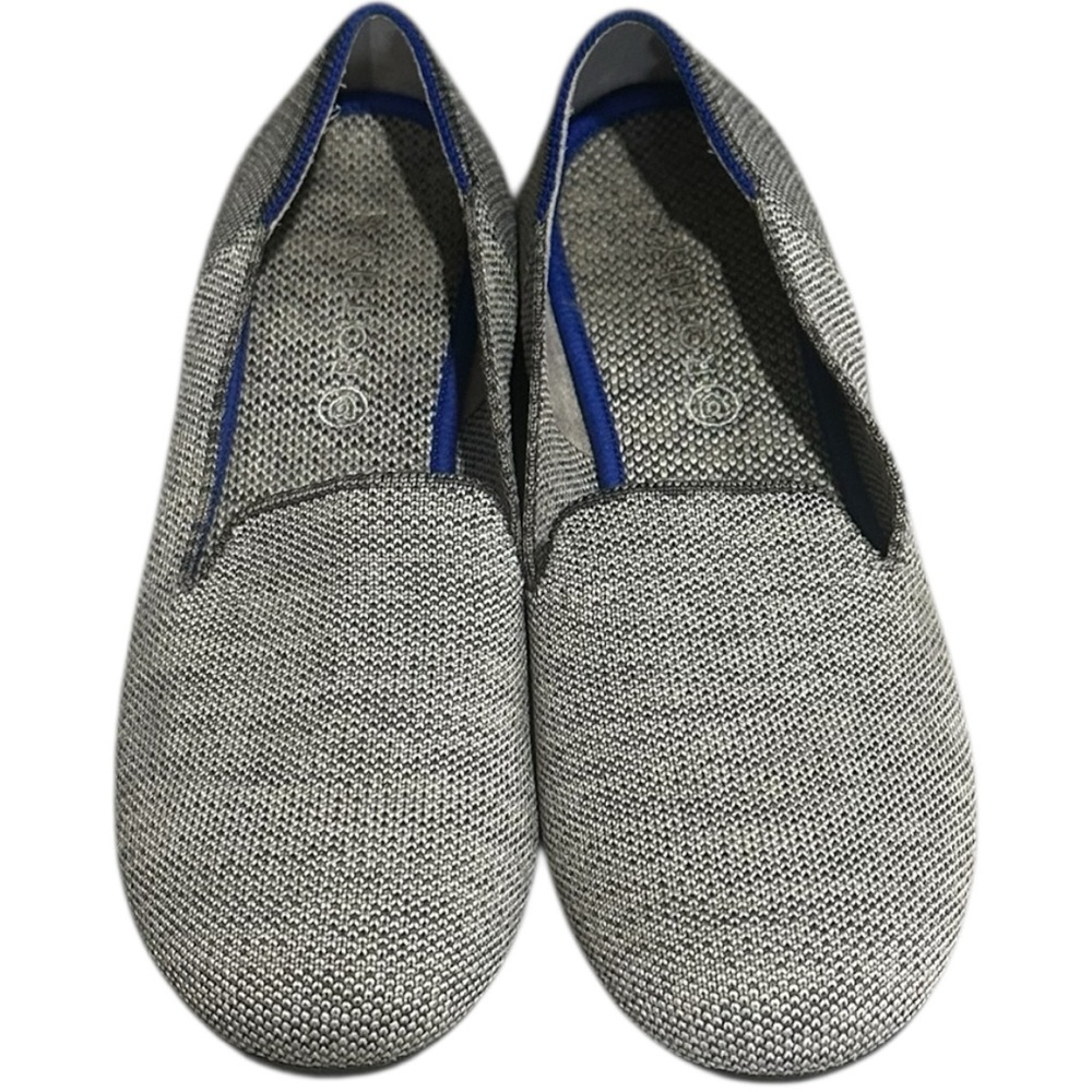 Rothys The Loafer Gray Flats Size 4 Slip-On Ballet Style Eco Knit balletcore